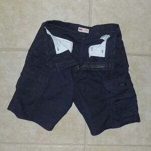Wrangler‎ Cargo Shorts Mens 32 Navy Blue Excellent Relaxed Fit Stretch Utility